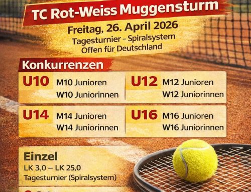 Tennisturnier Freitag 26.4.26